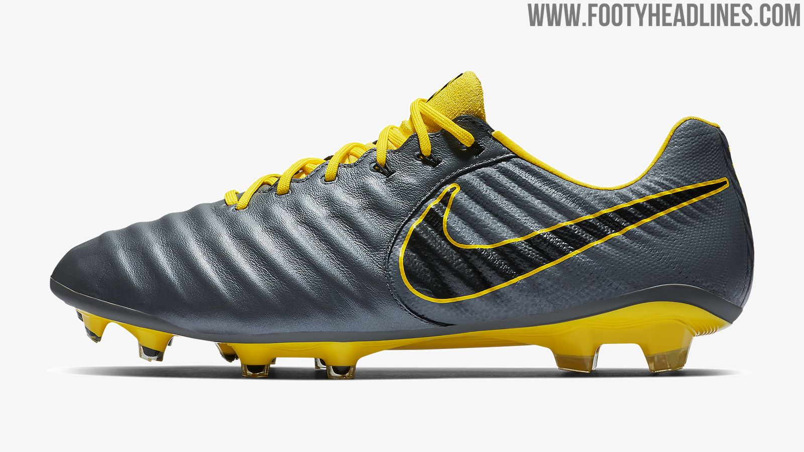 Nike tiempo top grey yellow